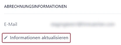 Empfänger für Abrechnungsinformationen ändern