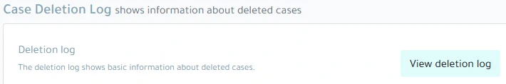 Access hintcatcher Case Deletion Log